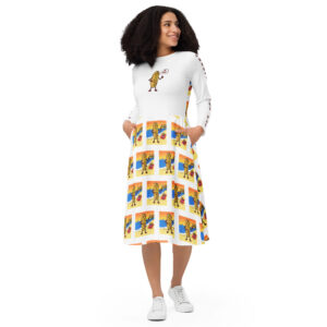 long sleeve midi dress - Cheesey Beach