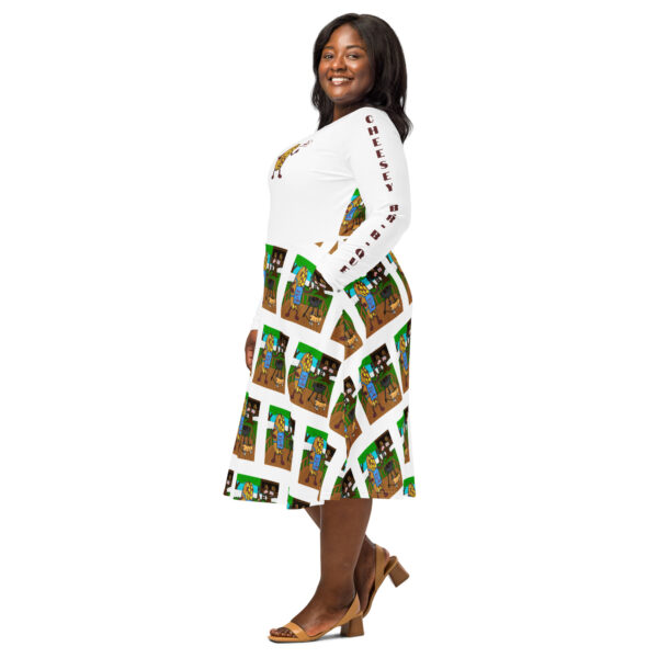 long sleeve midi dress - Cheesey Bar-B-Que - Image 3