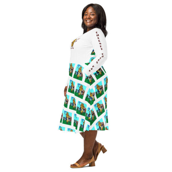 long sleeve midi dress - Cheesey History - Image 2