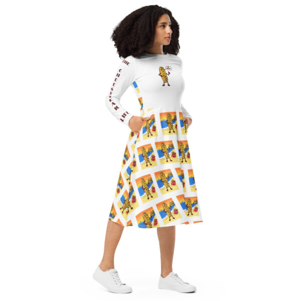 long sleeve midi dress - Cheesey Beach - Image 2