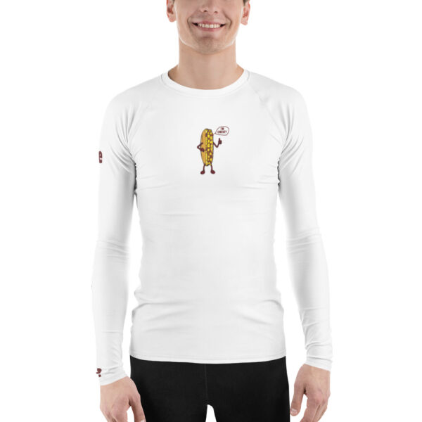Men's Rash Guard - Cheesesteak Life - Cheesey Fishnet Stockings - Amigo Dan Collection - Image 4