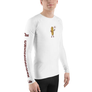 Men's Rash Guard - Cheesesteak Life - Cheesey Fishnet Stockings - Amigo Dan Collection