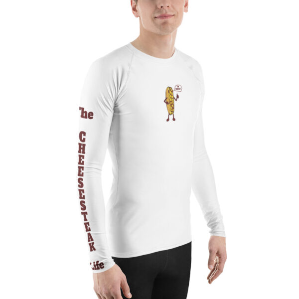 Men's Rash Guard - Cheesesteak Life - Cheesey Fishnet Stockings - Amigo Dan Collection