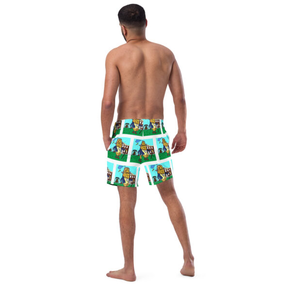 Men\'s Recycled Swim Trunks - Cheesey History everywhere - Image 5