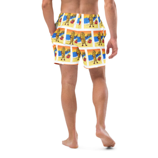 Men\'s Recycled Swim Trunks - Cheesey Beach everywhere - Image 4