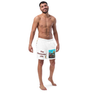 Men\'s Swim Trunks - Amigo Dan - Cheesey Eagles Fan on Front - Lil Cheesey\'s on back