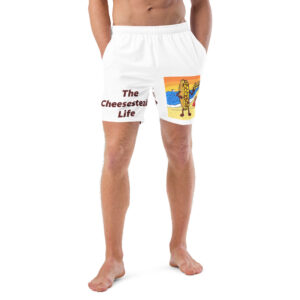 Men\'s Swim Trunks - Cheesesteak Life - Cheesey Beach on Front - Lil Cheesey\'s on back