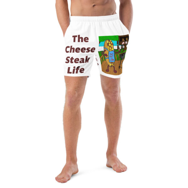Men's Swim Trunks - Cheesey Bar-B-Que on Front - Lil Cheesey's on back