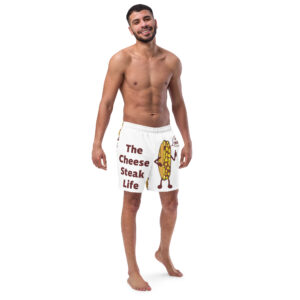 Men\'s Swim Trunks - Mr. Cheesey on Front - Lil Cheesey\'s on back
