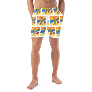 Men\'s Recycled Swim Trunks - Cheesey Beach everywhere