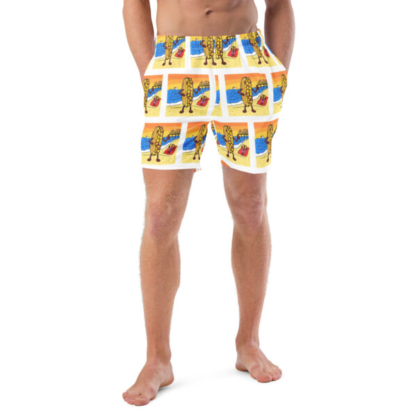 Men\'s Recycled Swim Trunks - Cheesey Beach everywhere