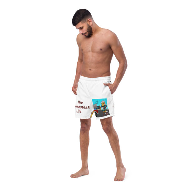Men\'s Swim Trunks - Amigo Dan - Cheesey Eagles Fan on Front - Lil Cheesey\'s on back - Image 3