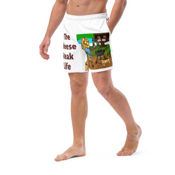 Men's Swim Trunks - Cheesey Bar-B-Que on Front - Lil Cheesey's on back - Image 4