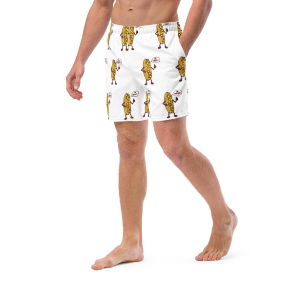 Men\'s Recycled Swim Trunks - Mr. Cheesey everywhere - Image 2