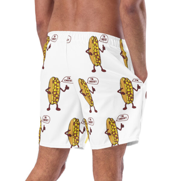 Men's Swim Trunks - Cheesesteak Life - Amigo Dan - Big Cheesey Beach on Front - Lil Cheesey's on back - Image 2