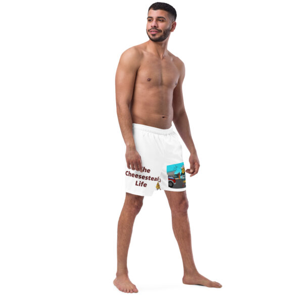 Men\'s Swim Trunks - Amigo Dan - Cheesey Eagles Fan on Front - Lil Cheesey\'s on back - Image 2