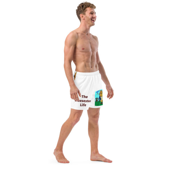 Men\'s Swim Trunks - Big Amigo Dan - Cheesey History on Front - Lil Cheesey\'s on back - Image 2