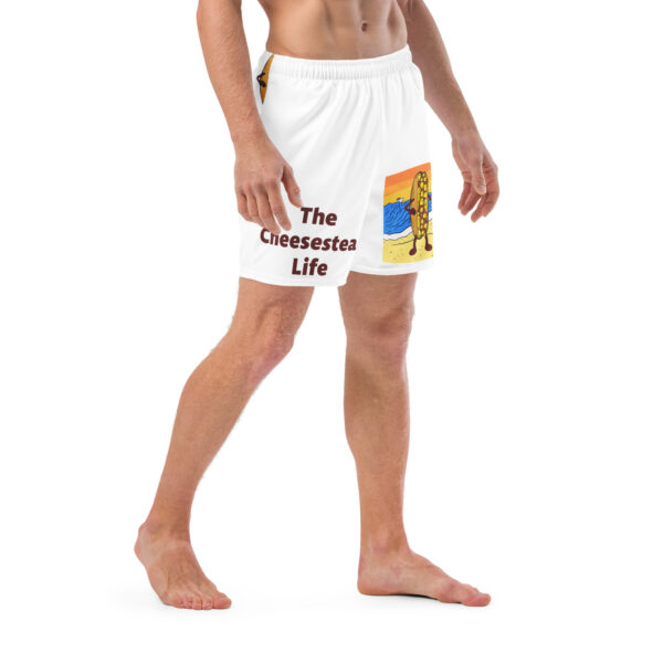 Men\'s Swim Trunks - Cheesesteak Life - Cheesey Beach on Front - Lil Cheesey\'s on back - Image 3