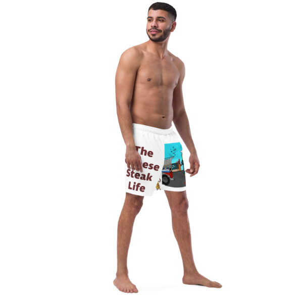 Men\'s Swim Trunks - Cheesey Eagles Fan on Front - Lil Cheesey\'s on back - Image 2