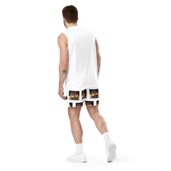 Men's mesh shorts - Cheesesteak Life - Lil' Amigo Dan - Cheesey Fishnet Stockings - Image 3