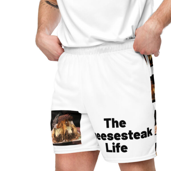 Men's mesh shorts - Cheesesteak Life - Lil' Amigo Dan - Cheesey Fishnet Stockings - Image 2