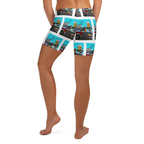 Yoga Shorts - The Cheesesteak Life - Cheesey Eagles fan - all over - Image 4