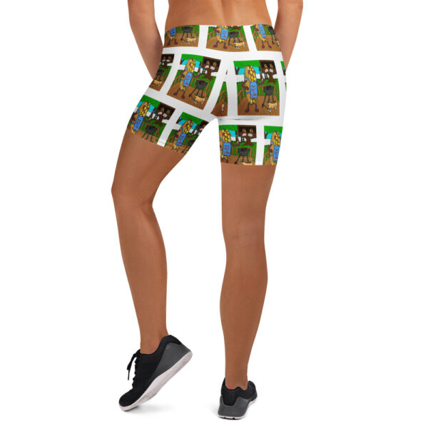 Yoga Shorts - Cheesey Bar-B-Que everywhere - Image 2