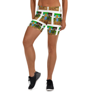 Yoga Shorts - Cheesey Bar-B-Que everywhere