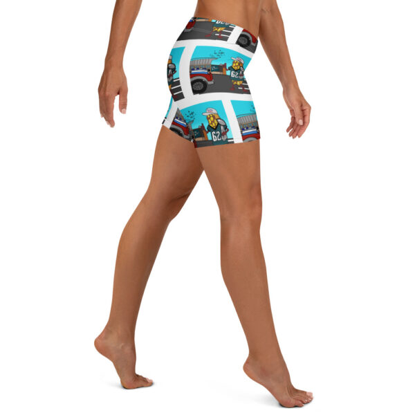 Yoga Shorts - The Cheesesteak Life - Cheesey Eagles fan - all over - Image 3