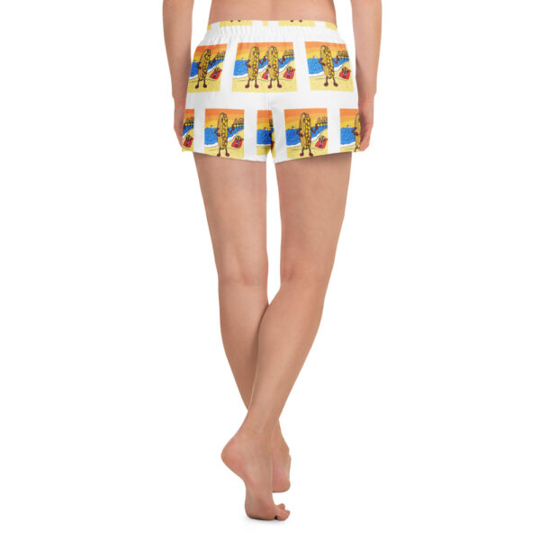 Women’s Recycled Athletic Shorts - Lil\' Amigo Dan - Cheesey Beach - Image 4