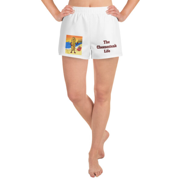 Women’s Recycled Athletic Shorts - Lil\' Amigo Dan - Cheesey Beach