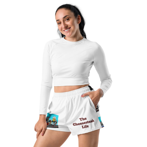 Women’s Recycled Athletic Shorts - Lil\' Amigo Dan - Cheesey Eagles Fan
