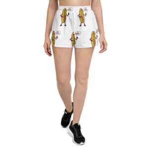 Women’s Recycled Athletic Shorts - Mr. Cheesey - All Over