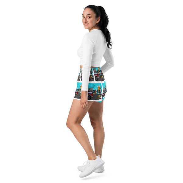 Women’s Recycled Athletic Shorts - Cheesey Eagles Fan - All Over - Image 2