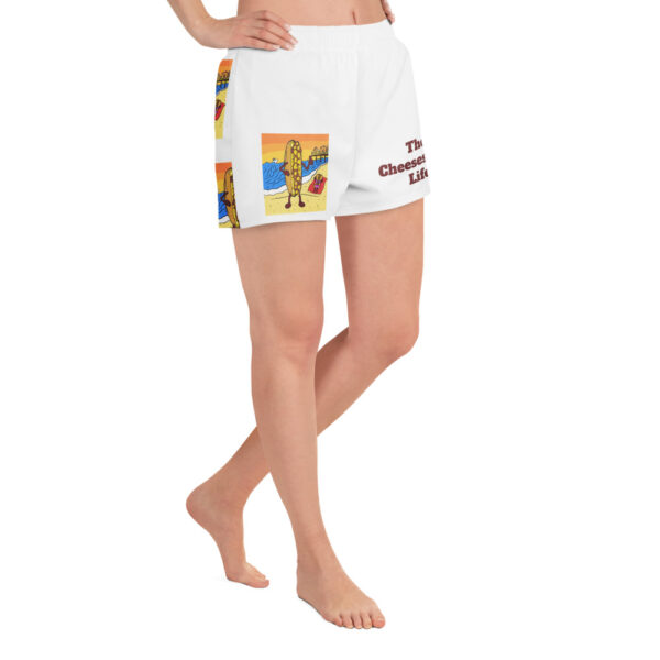 Women’s Recycled Athletic Shorts - Lil\' Amigo Dan - Cheesey Beach - Image 2