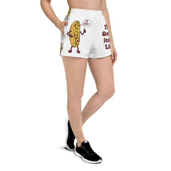Women’s Recycled Athletic Shorts - Big Amigo Dan - Mr. Cheesey - Image 3