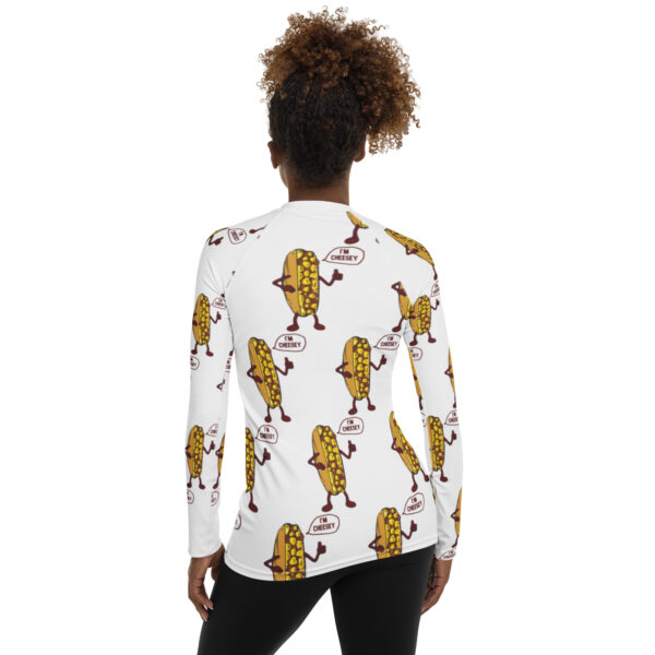 Women's Rash Guard - Cheesey Bar-B-Que Front - Lil Cheesey All Over - Image 2
