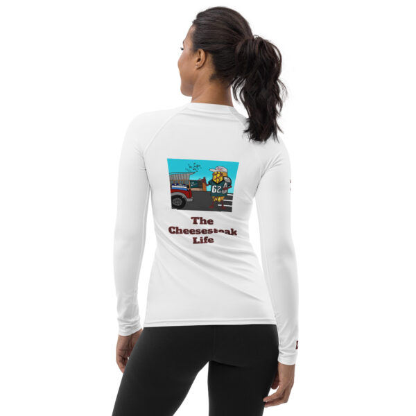 Women\'s Rash Guard - Amigo Dan - Cheesey Eagles Fan - Image 2