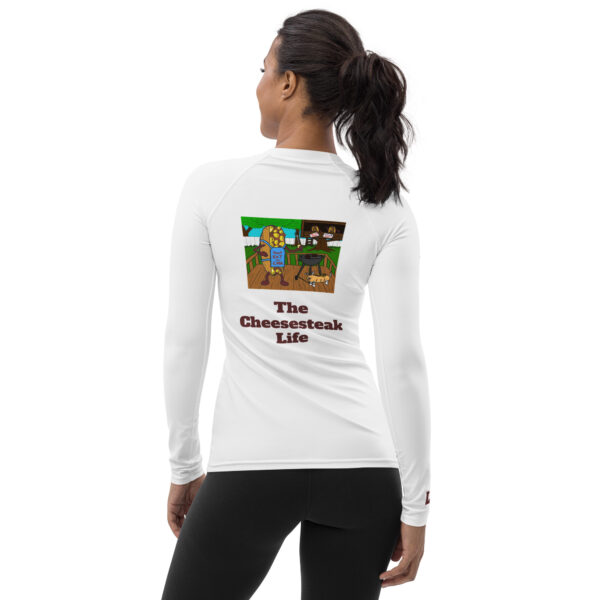 Women's Rash Guard - Amigo Dan - Cheesey Bar-B-Que - Image 2