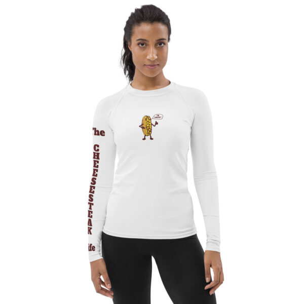 Women's Rash Guard - Cheesesteak Life - Mr. Cheesey - Amigo Dan Collection