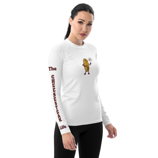 Women\'s Rash Guard - Amigo Dan - Cheesey History - Image 3