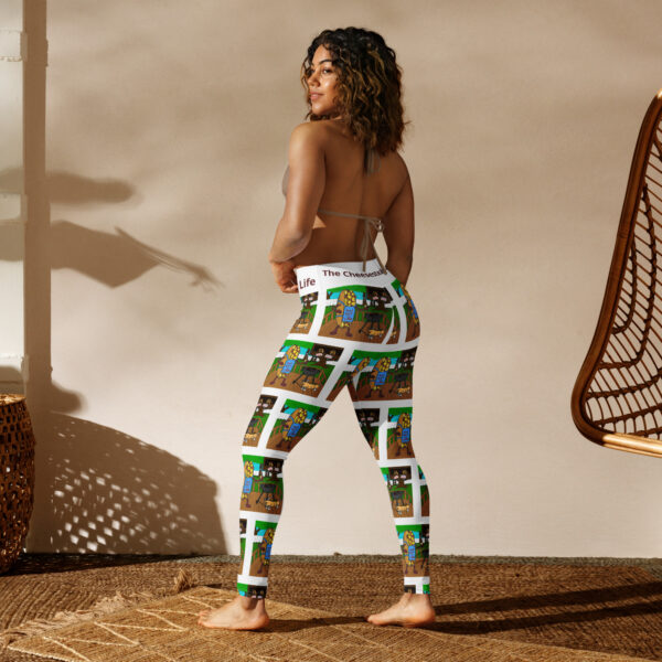 Yoga Leggings - Cheesey Bar-B-Que All Over - Image 2