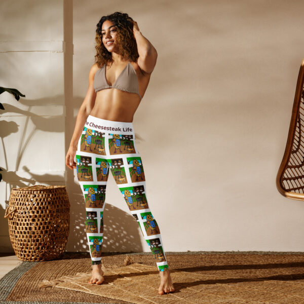 Yoga Leggings - Cheesey Bar-B-Que All Over