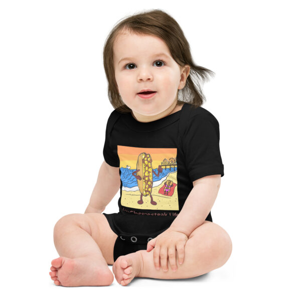 Baby onesie - Cheesey Beach - Image 3