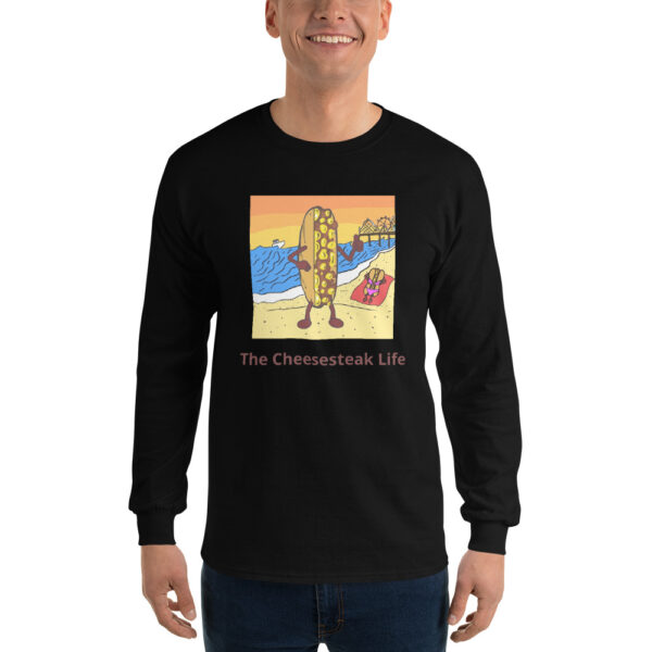Long Sleeve Shirt T-shirt - Cheesey Beach - Image 3