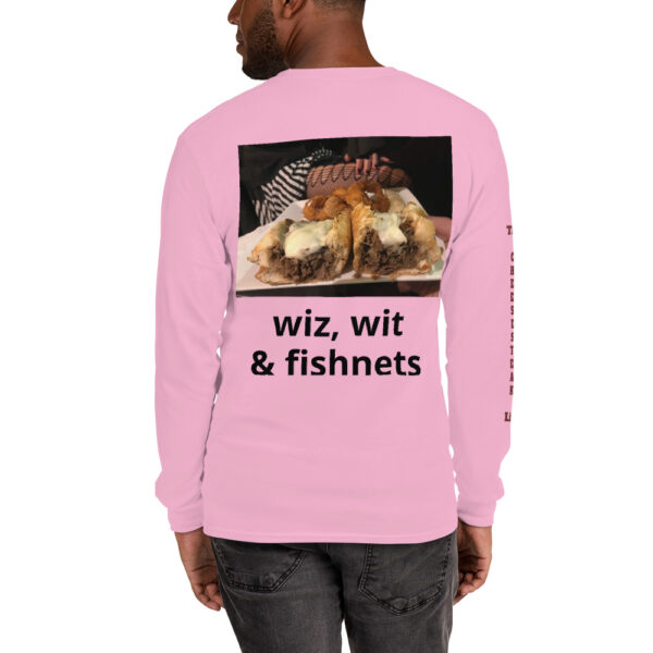 Long Sleeve T-Shirt - Amigo Dan - Cheesey Fishnets on back - TCL on arm - Image 15