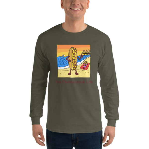 Long Sleeve Shirt T-shirt - Cheesey Beach - Image 8