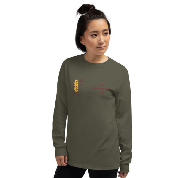 Long Sleeve T-Shirt - Cheesesteak Life - Amigo Dan - Cheesey Fishnet Stockings on back
