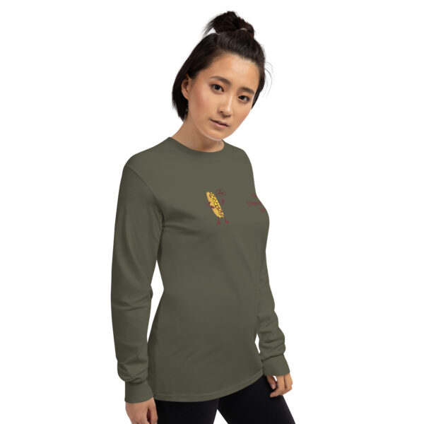 Long Sleeve T-Shirt - Cheesesteak Life - Amigo Dan - Cheesey Fishnet Stockings on back - Image 9