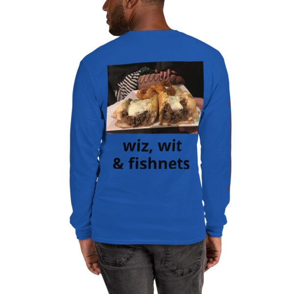 Long Sleeve T-Shirt - Amigo Dan - Cheesey Fishnets on back - TCL on arm - Image 3